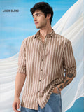 Cotton Linen Stripes: Dune